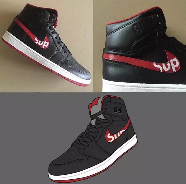 FAUX Suprême x Air Jordan 1