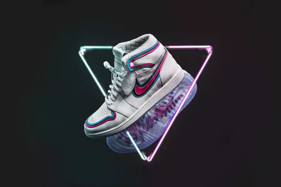 Miami Heat Shoe Surgeon Air Jordan 1 Miami Vice