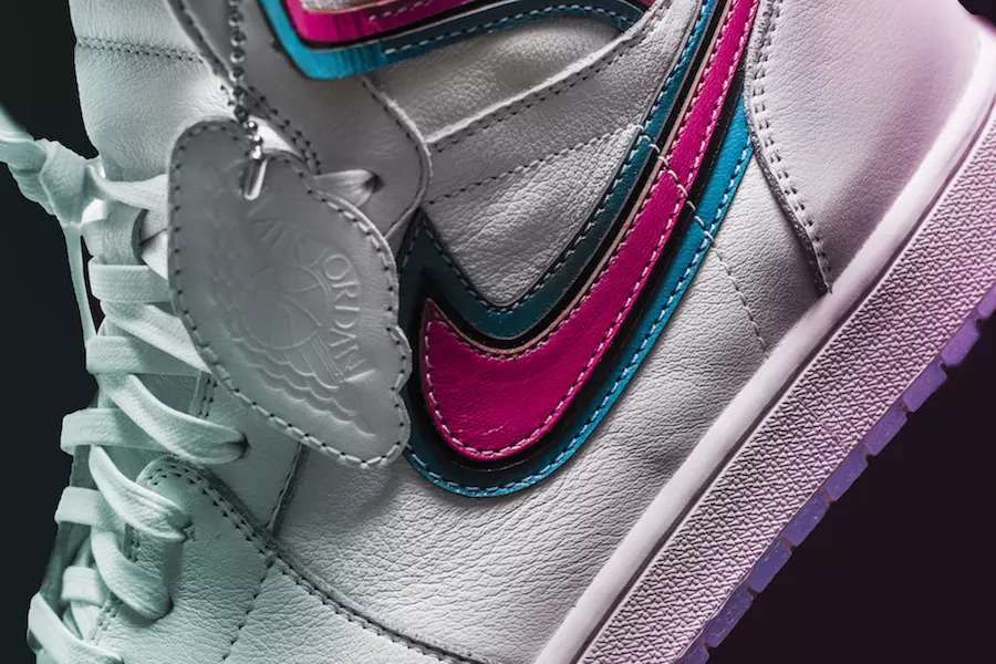 Miami Heat Shoe Surgeon Air Jordan 1 Miami Vice