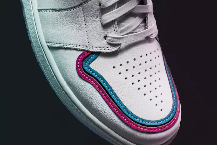 Miami Heat Shoe Surgeon Air Jordan 1 Miami Vice