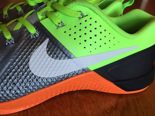 Nike MetCon 1 laranja prata verde limão