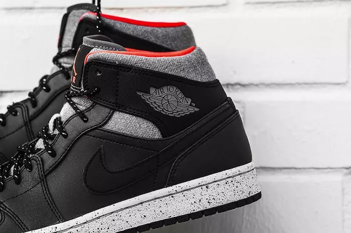 Air Jordan 1 Mid Black Infrared 23 Gray