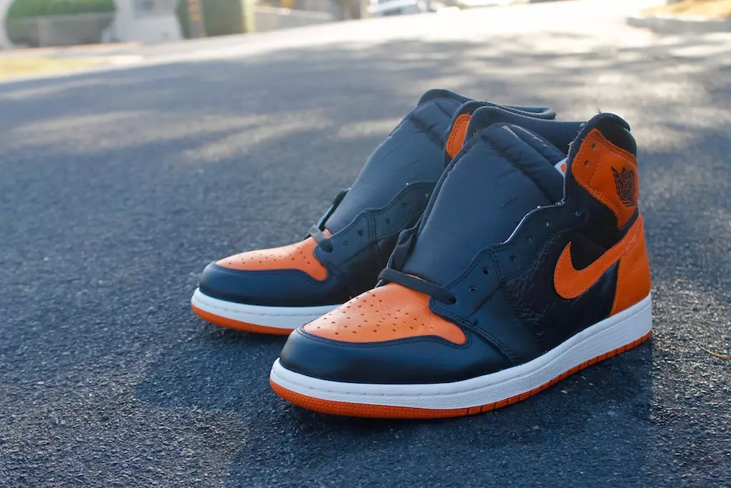 Air Jordan 1 Blackout Orange Shattered Backboard Custom