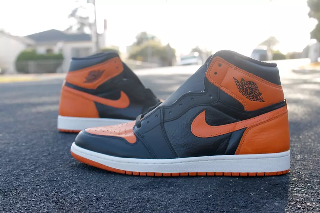 Air Jordan 1 Blackout Orange Shattered Backboard Kohandatud