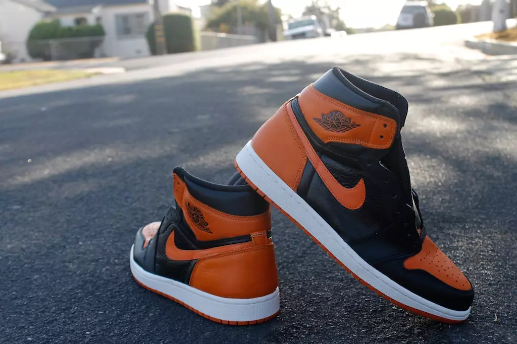 Air Jordan 1 Blackout Orange Shattered Backboard personalizzato