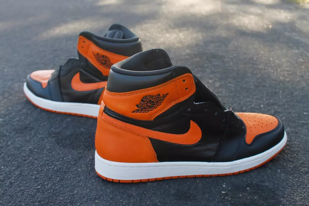 Air Jordan 1 Қараңғы қызғылт сары сынған арқалық тақтасы