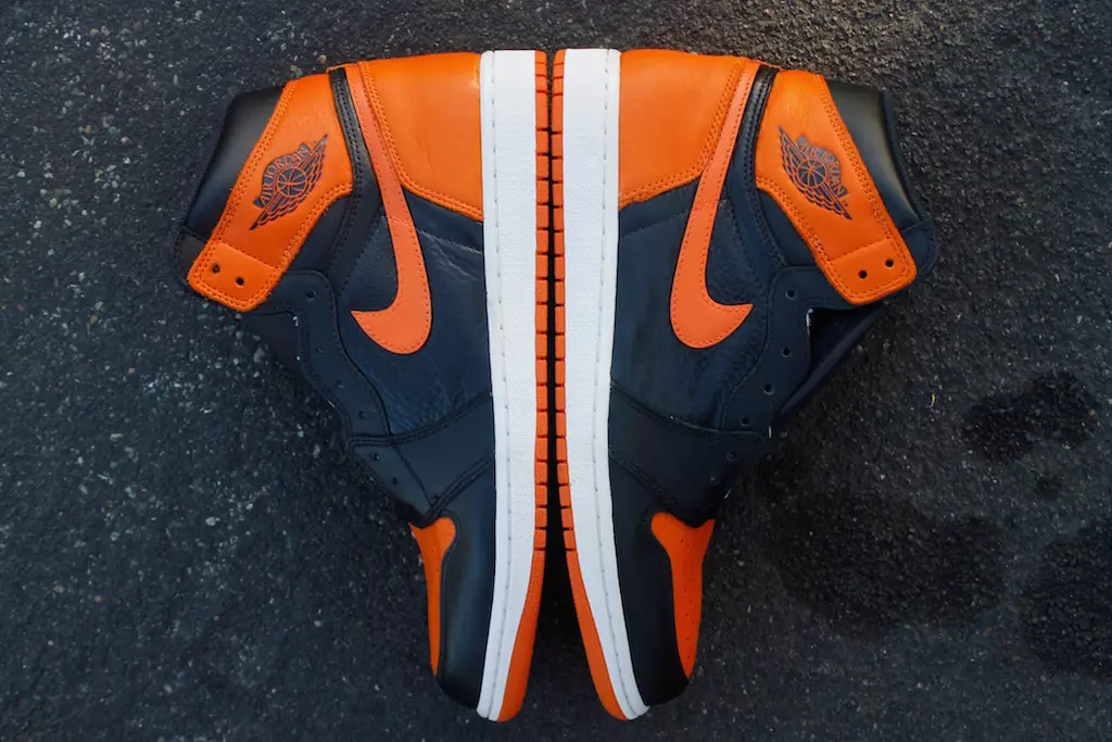 Air Jordan 1 Blackout Orange Shattered Backboard Benotzerdefinéiert