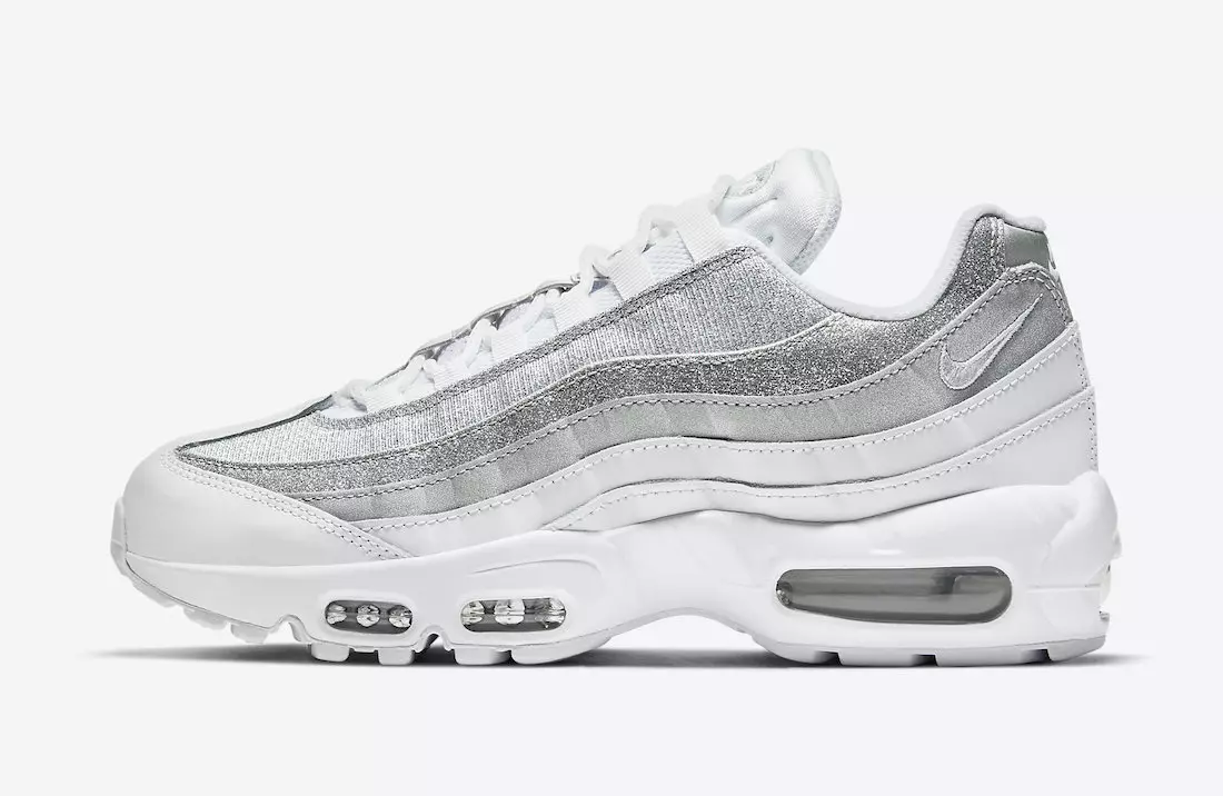 Nike Air Max 95 WMNS White Metallic Silver DH3857-100 Tarikh Tayangan