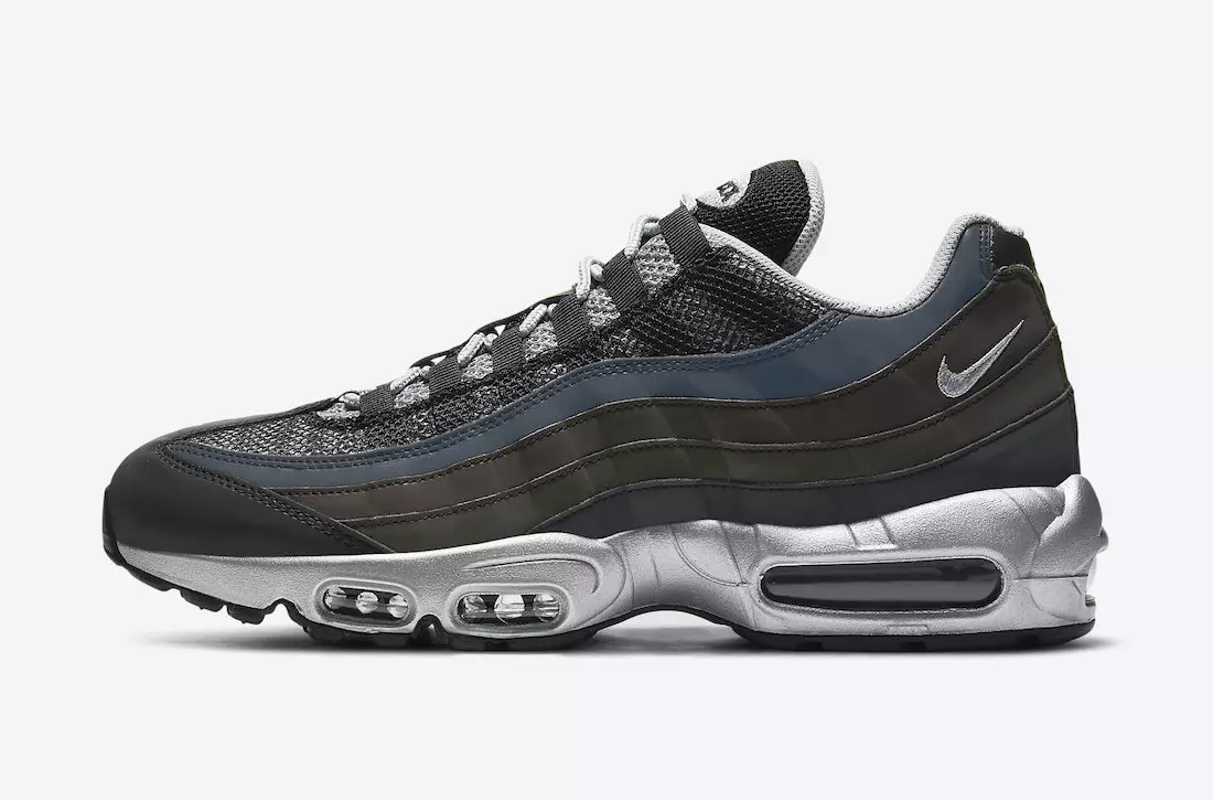 Nike Air Max 95 PRM Zwart Metallic Zilver Game Royal DH8075-001 Releasedatum