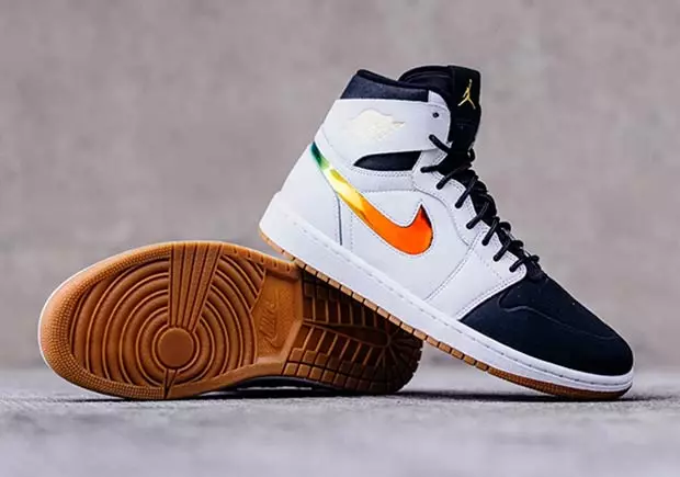 Air Jordan 1 Nouveau Ağ Qara Saqqız Açıq Qəhvəyi