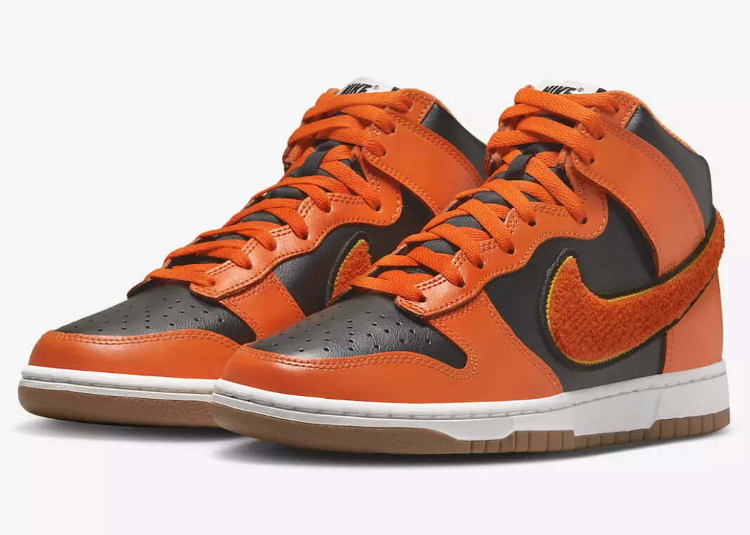 تاريخ إصدار Nike Dunk High University أسود برتقالي DR8805-002