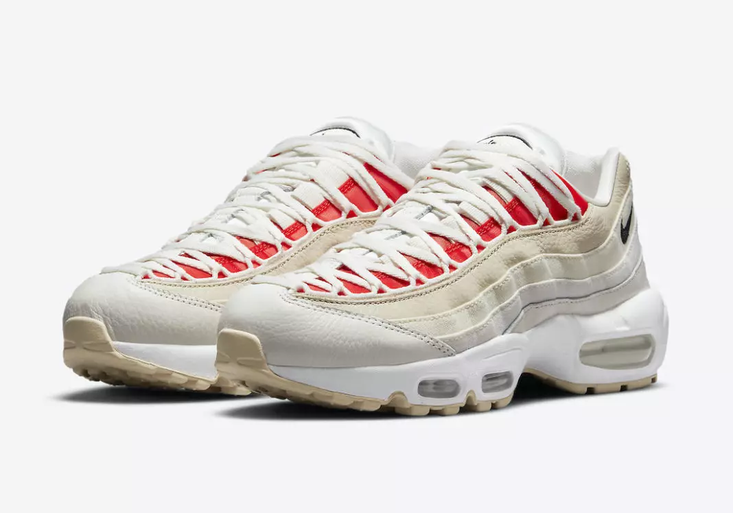 Nike Air Max 95 Sail Chile Red Coconut Milk DJ6903-100 ဖြန့်ချိသည့်ရက်စွဲ