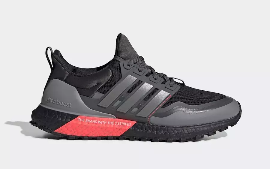 See adidas Ultra Boost All Terrain kombineerib musta, halli ja punase