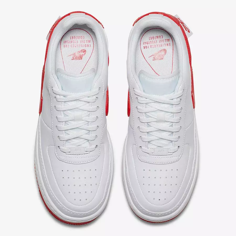 Nike Air Force 1 Jester Wit University Rood AO1220-106