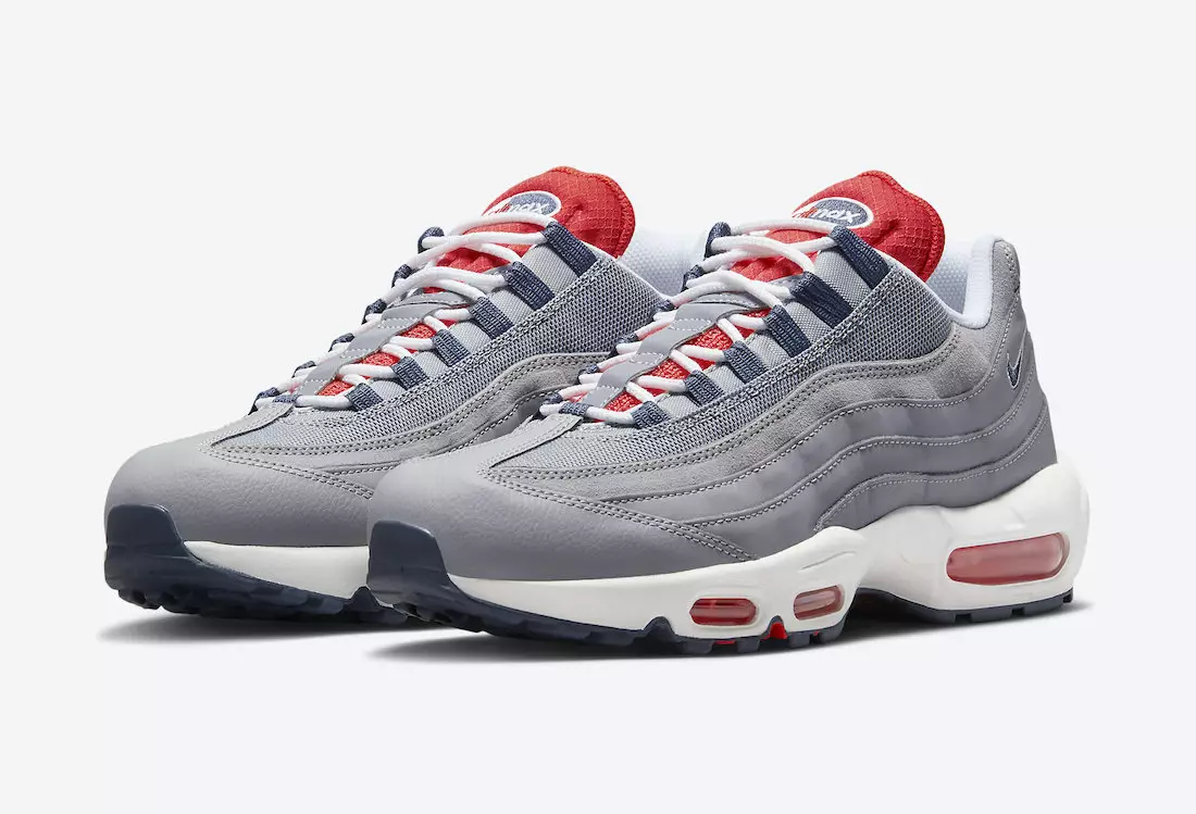 Nike Air Max 95 Grey Navy Crimson DB0250-001 Датум на издавање