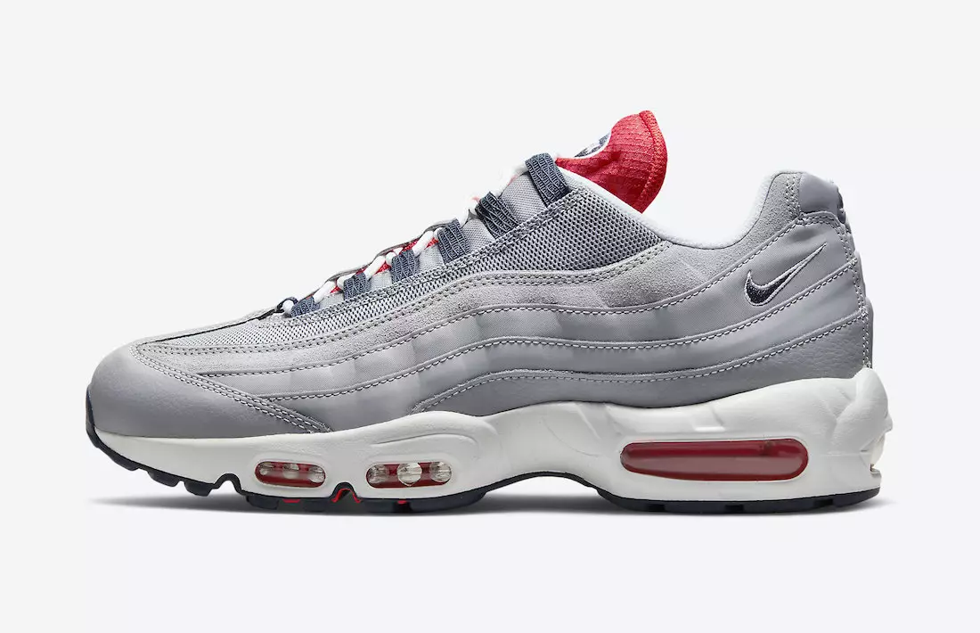 تاریخ عرضه Nike Air Max 95 Grey Navy Crimson DB0250-001