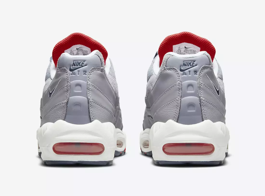 Nike Air Max 95 גריי נאַווי פּאָמסן DB0250-001 מעלדונג טאָג