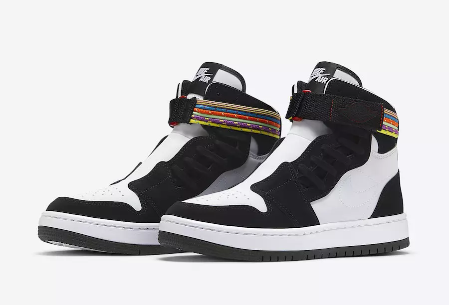 Þessi Air Jordan 1 Nova XX kemur með marglitum reimum sem ökklaól