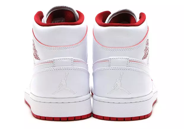 Air Jordan 1 შუა თეთრი წითელი