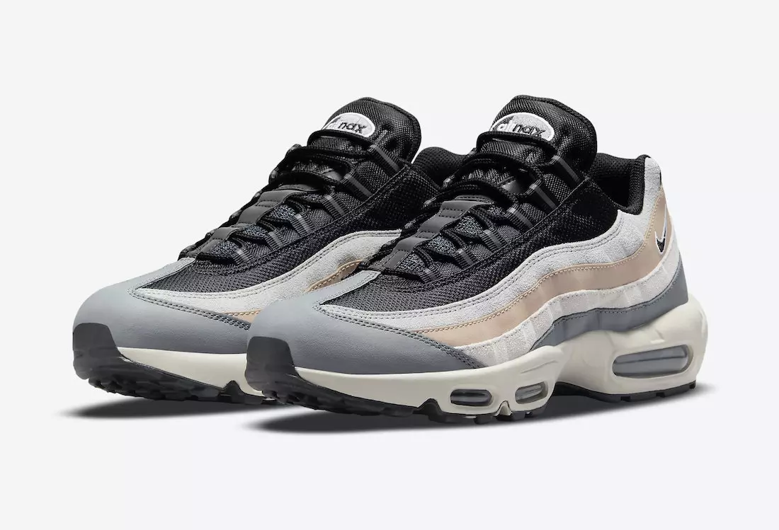 Nike Air Max 95 apparaît en noir, gris et beige