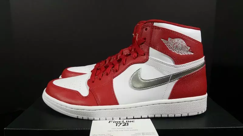 Air Jordan 1 Yüksek Olimpik Spor Salonu Kırmızı Gümüş Beyaz