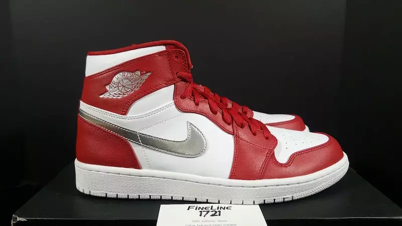 Air Jordan 1 Oliy Olimpiya sport zali Qizil kumush oq