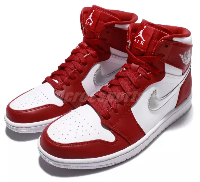 Air Jordan 1 Yüksek Olimpik Spor Salonu Kırmızı Gümüş Beyaz