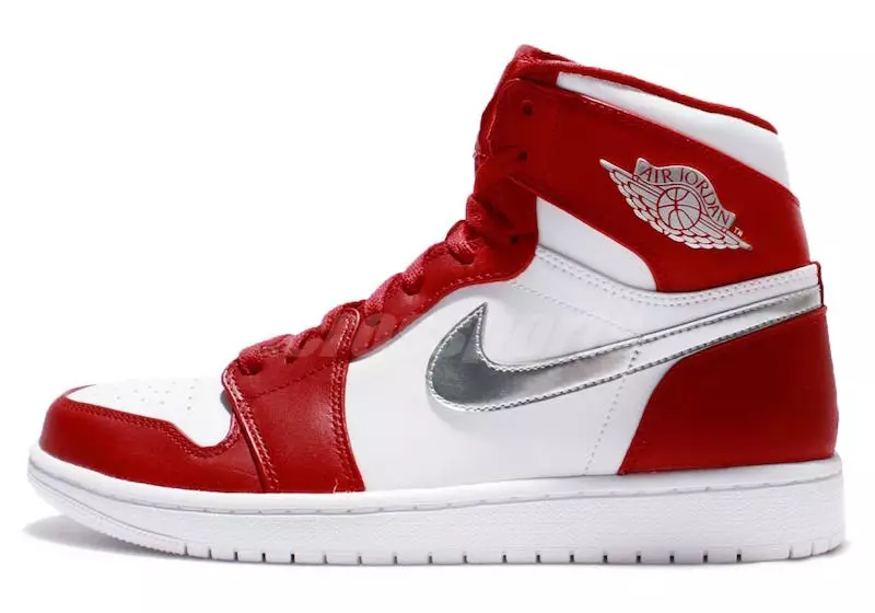 Air Jordan 1 Yüksek Olimpik Spor Salonu Kırmızı Gümüş Beyaz