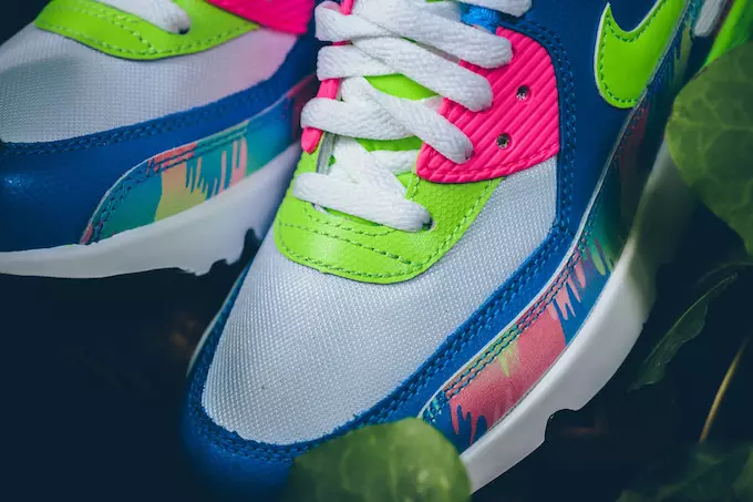 Nike Air Max 90 Print Mesh Vert électrique