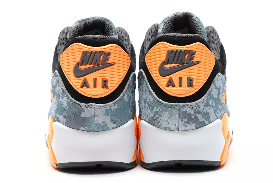 Nike Air Max 90 PRM Blue Digi Camo Peach Cream Orange. Эти кроссовки Nike Air Max 90 PRM поступят в продажу в избранных магазинах спортивной одежды Nike этой весной 2016 года.