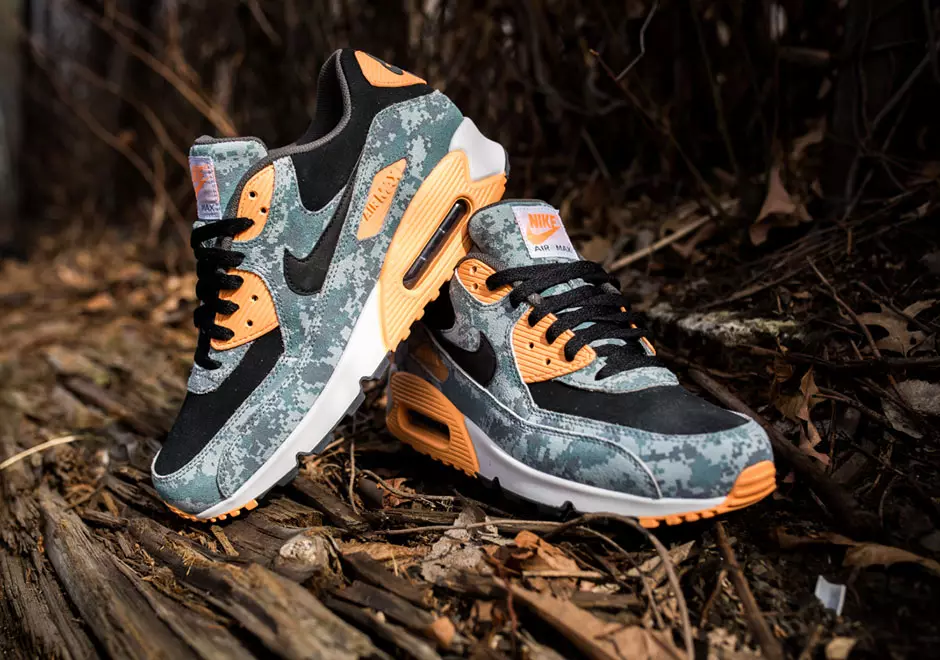 Nike Air Max 90 PRM синий цифровой камуфляж