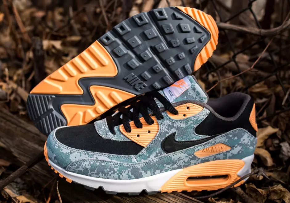 Nike Air Max 90 PRM синий цифровой камуфляж