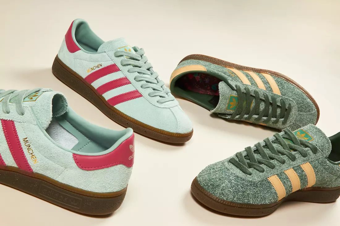 Deux nouveaux coloris adidas München recouverts de daim poilu