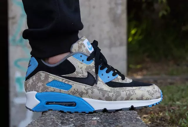 Nike Air Max 90 Digi Camo Bleu Beige