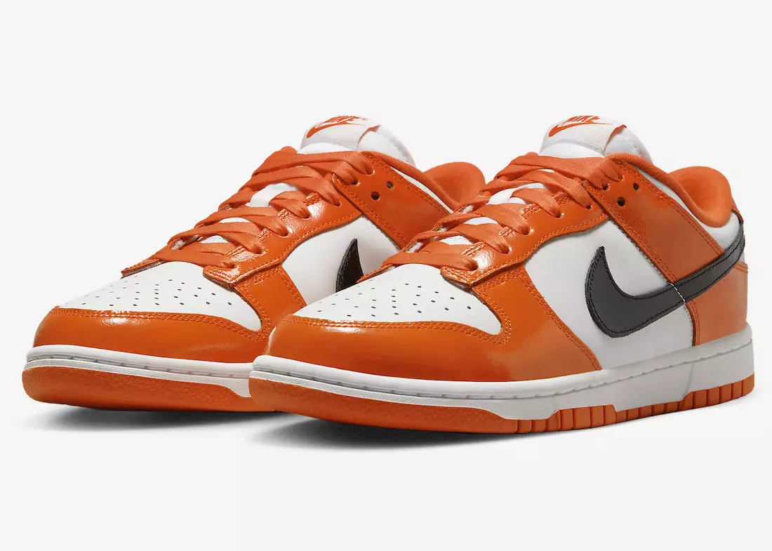 Nike Dunk Low White Orange Black Patent DJ9955-800 Datum izlaska