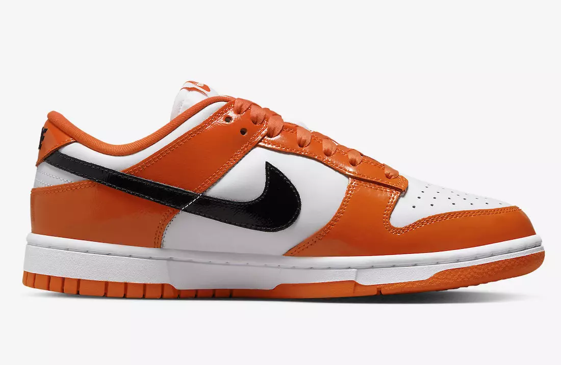 Nike Dunk Low White Orange Black Patent DJ9955-800 Datum izlaska