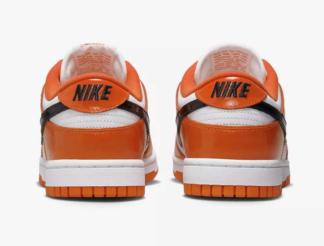 Nike Dunk Low White Orange Black Patent DJ9955-800 худалдаанд гарсан огноо