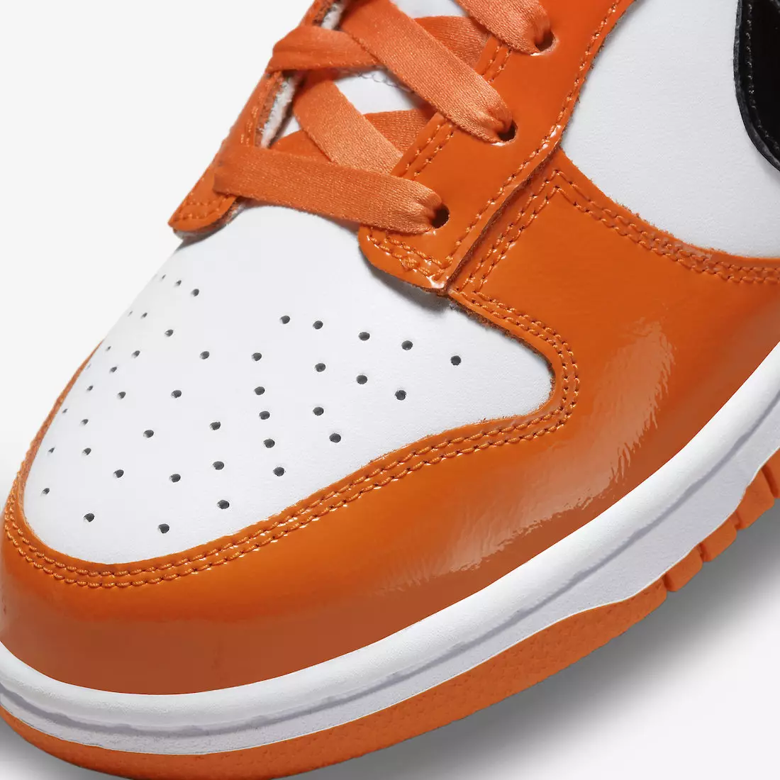 Nike Dunk Low White Orange Black Patent DJ9955-800 Чыгарылган күнү