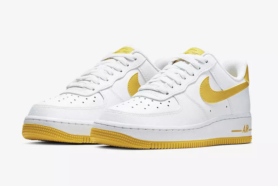 Nike Air Force 1 נידעריק ווייַס געל AH0287-103 מעלדונג טאָג