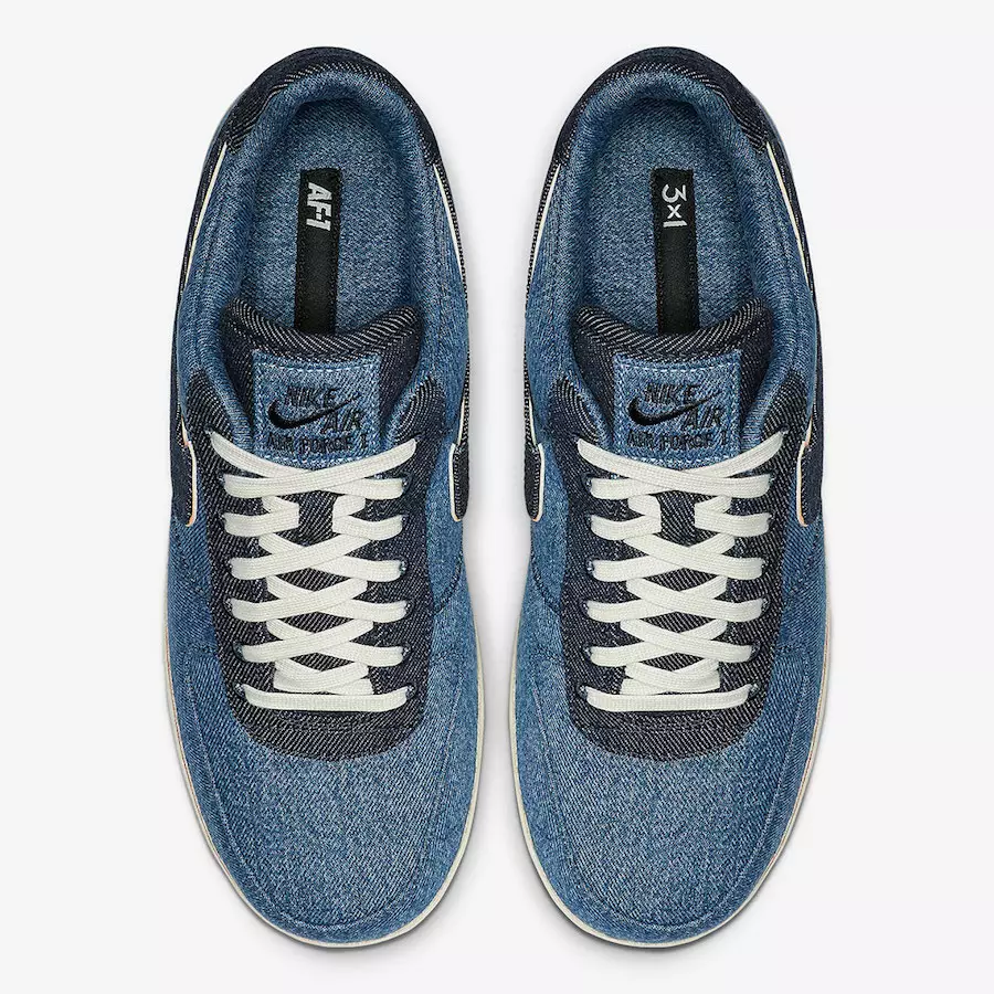 3x1 Nike Air Force 1 Denim 905345-403 Data de lançamento