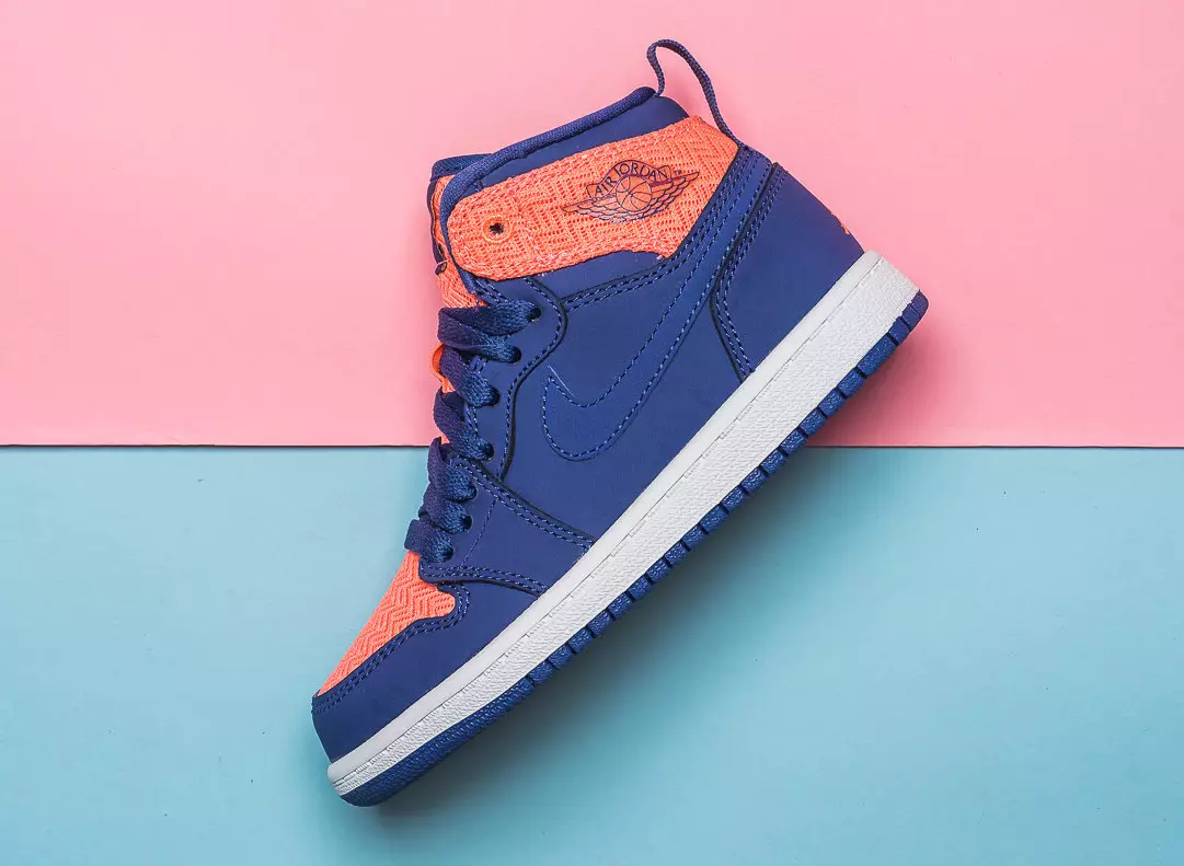 Crianças Air Jordan 1 Atomic Rosa Roxo Escuro