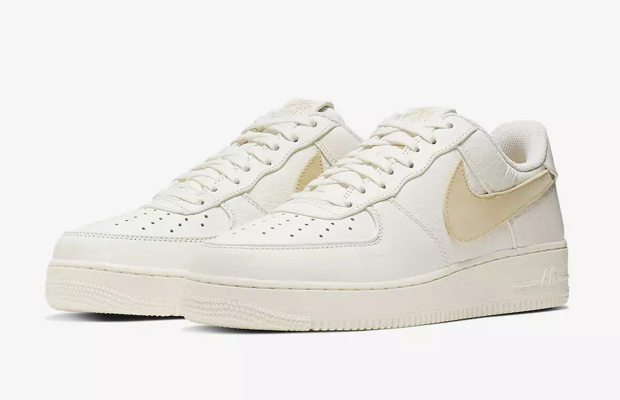 Nike Air Force 1 Premium με υπερμεγέθη χλωμό σγουό βανίλιας