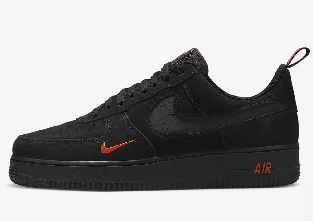 Nike Air Force 1 Low Nere Arancioni DZ4514-001 Data di rilascio