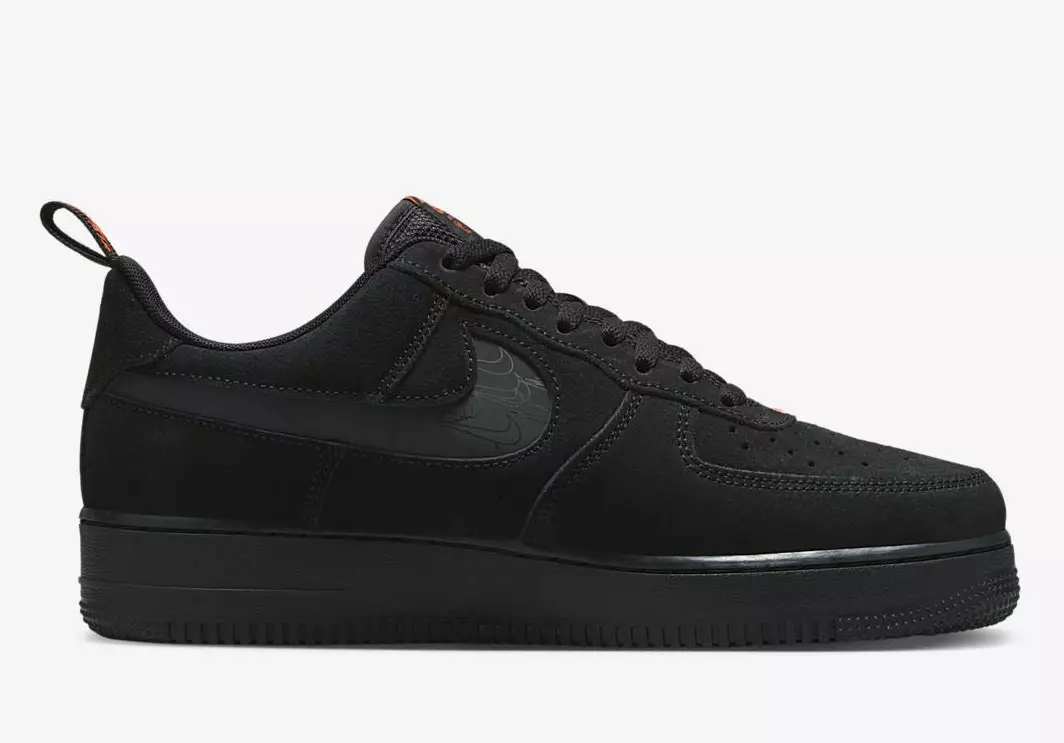 Nike Air Force 1 Low Black Orange DZ4514-001 Chiqarilgan Sana