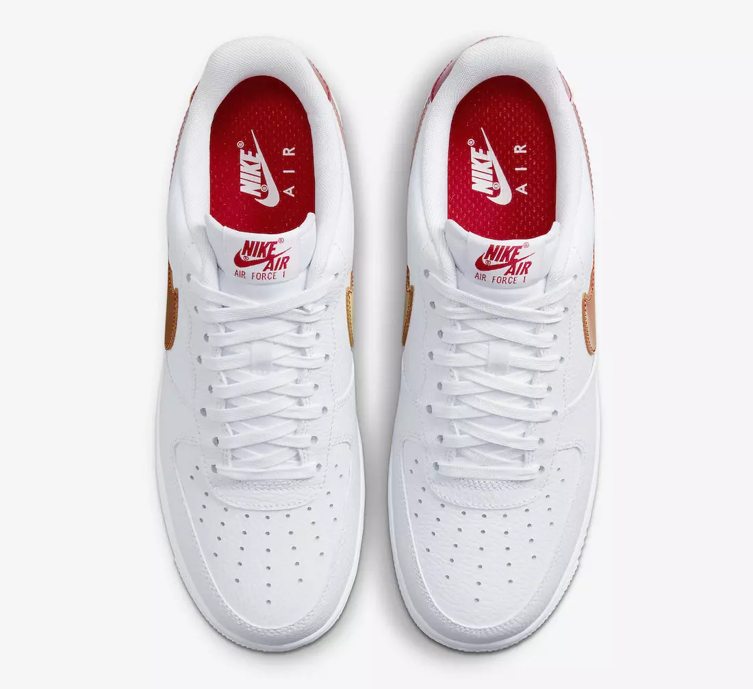 Nike Air Force 1 Low White Orange Jumbo Swoosh útgáfudagur