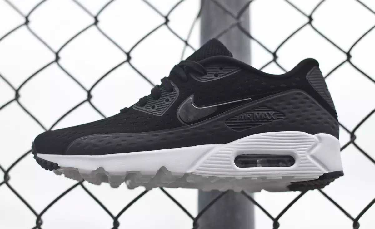 Nike Aeir Max 90 Ultra BR Dubh deannaigh Liath