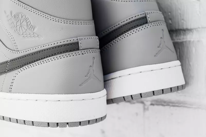 Air Jordan 1 Mid Wolf Grey მაგარი ნაცრისფერი