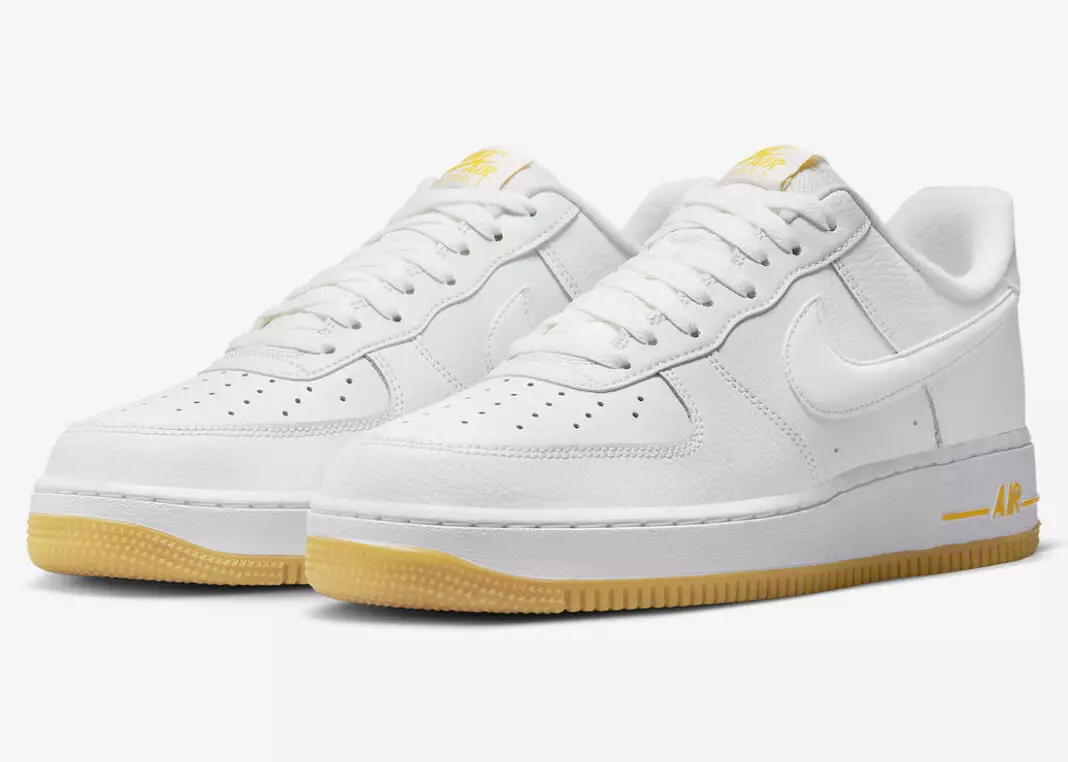 Nike Air Force 1 დაბალი თეთრი ყვითელი რეზინის DZ4512-100 გამოშვების თარიღი