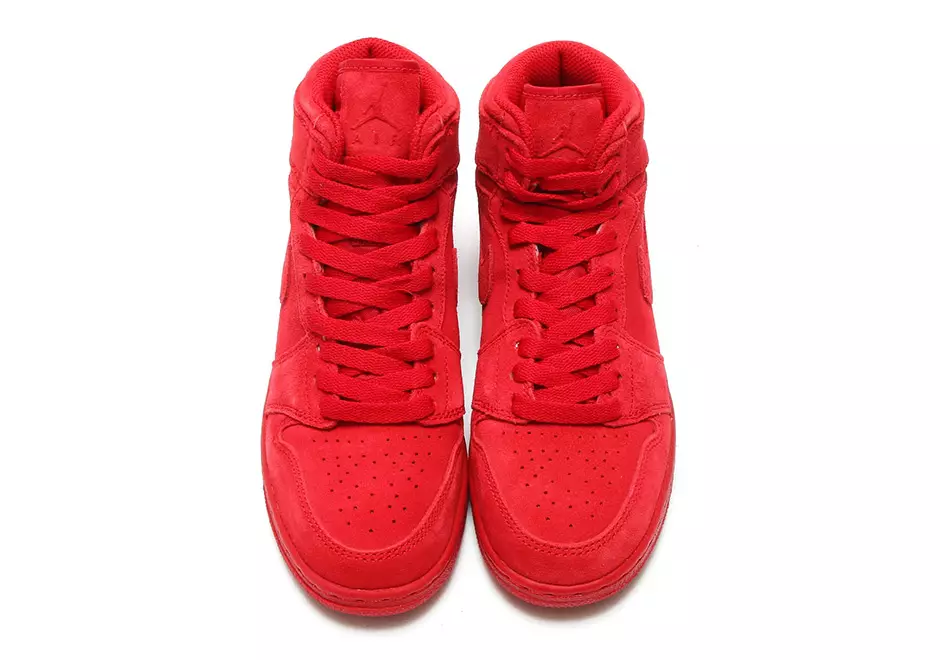 Air Jordan 1 Red Suede Մոխրագույն Զամշ