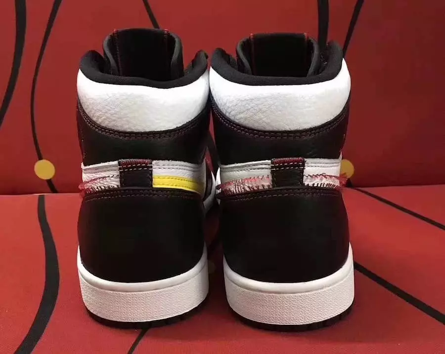 Air Jordan 1 Retro High OG Сафед Сиёҳ Динамикӣ Зард Донишгоҳи Сурх 555088-170 Санаи озод